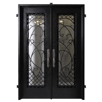 China Modern European style apartment supermarket entrance door stainless steel front door metal front door for sale