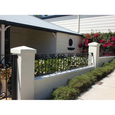 China Easily Assembled Modern Wrought Iron Fence Security Iron Galvanized Outdoor Fence Design Metal Garden Fence for sale