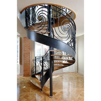 China Modern Spiral Staircase Design Indoor Wrought Iron Stairs Price Wrought Iron Spiral Staircase for sale