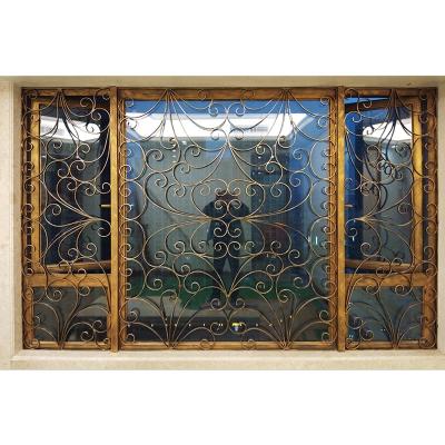 China Security fixed high quality window, wrought iron window grill design for sale