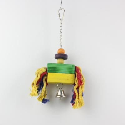 China Viable Parrot Toy Colorful Wood Perfect Bird Toy Parrot Safe Wooden Chewing for sale