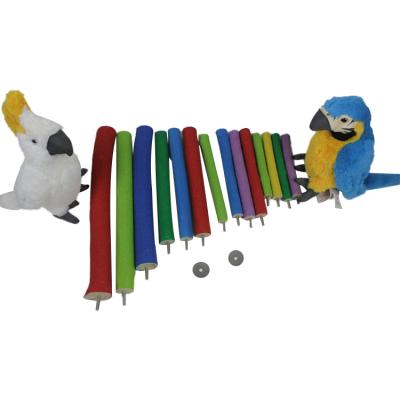 China Factory Sustainable Sale Premium Durable Material Parrot Perch Stand Stainless Steel Stick Toys For Bird Cage for sale