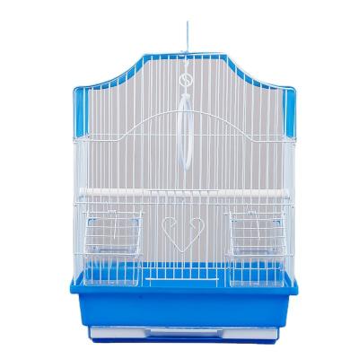 China Factory Price Breathable Wholesale Cages For Birds Parrot Cage Iron PVC Coated Small Bird Cage Cage for sale