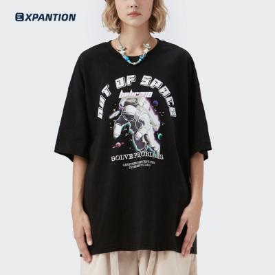 China Anti-wrinkle EXP Summer Fashion OEM Custom Graphic Reflective Print Urban Men's Wear Cotton Short Sleeve T-shirt for sale