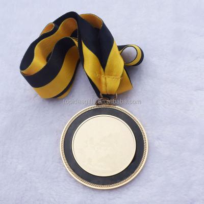 China Empty China 18K White Gold Metal Disc Shape Medallion Subalimation Metal Championships Medals for sale