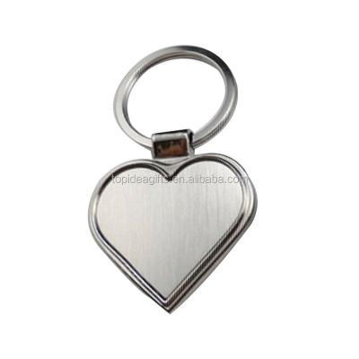 China brass & Factory Sublimation Blank Heart Shape Zinc Alloy Metal Key Holder - Blank Heart Metal Keychains Engrave Customized Logo for sale