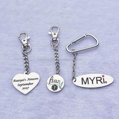 China Custom Shape Engraved Keycharm Purse Party Charm Factory Logo Chrome Metal Christmas Key Chain Promotion Gifts And So On Customized for sale