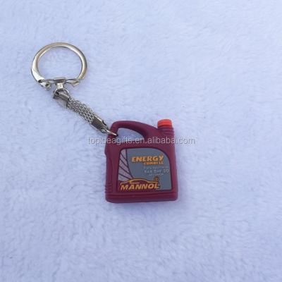 China Gifts Custom PVC Plastic Rubber Oil Drum Keychains For Promotional Market for sale