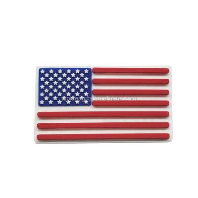 China 3D Wholesale Many Different Colors For 3D USA Flag PVC Logos With Adhesive Sticker For Helmets for sale