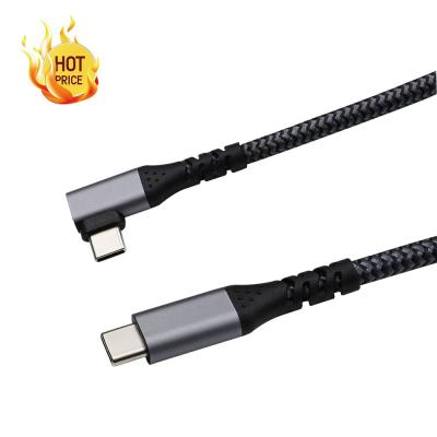 China Electronics Products New Arrival Power Charging Data Sync USB C Right Angle Cable Compatible With Thunderbolt 3 4 USB 3.2 3.1 3.0 Type C For Laptop for sale