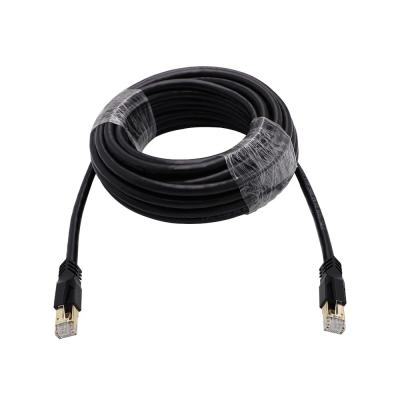 China Round Laptop Size Cat 8 Speed ​​RJ45 Ethernet Panel Mount Extension 28AWG Ethernet Cable for sale