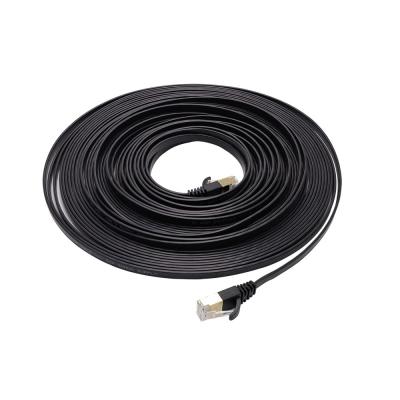 China High Quality 25m Ethernet Cable 32AWG Flat Network Telecom Telecom Cable RJ45 Cat7 For Computer/TV for sale