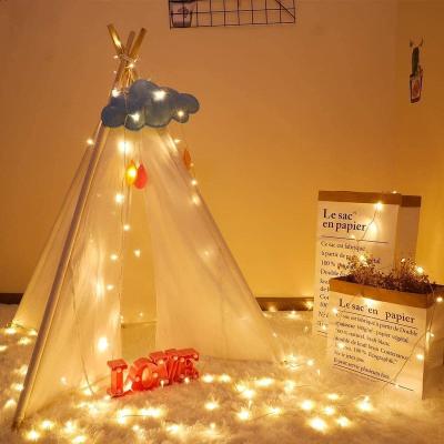 China String Lights 10m 100led Battery Light Waterproof Christmas Decorative Battery Box Copper Wire Lamp Led Copper Wire String Lights With Outdoor for sale