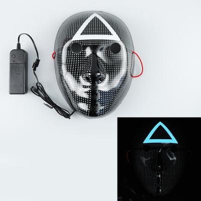 China EL Face LED LED Face TV Korean Squid Game Face Light EL Wire Light 2021 New Design Domino for sale