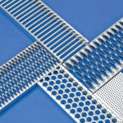 China Espessura perfurada de alumínio Diamond Grip Grating de 5052 4mm à venda