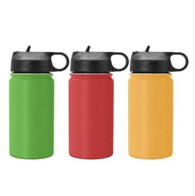 China Double Wall Viable Colored Stainless Steel Powder Coated Flask With New Flip Lids for sale