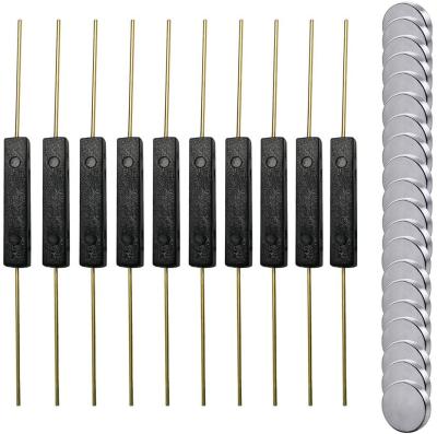 China Automation Equipment 10pcs Reed Switch Plastic Reed Contact Normally Open (N/O) Magnetic Induction Switch with Small Round Multi-Use Magnets for sale