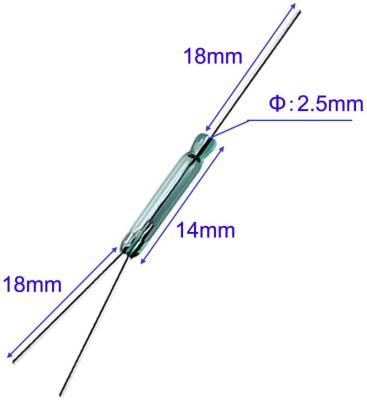 China Automation Equipment 4W 3 Pin Reed Switch Reed Contact Normally Open N/O N/C SPDT, Glass Reed Relay Magnetic Induction Switch (2.5mm x 14mm) for sale