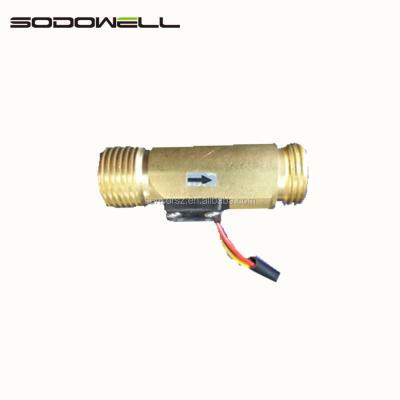 China Sodowell Brass Flow Meter Water Flow Sensor Male 1/2