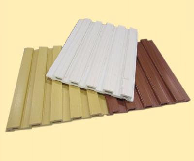 Chine Revêtement composé en plastique en bois de mur de Wpc quatre cannelures Mouldproof à vendre