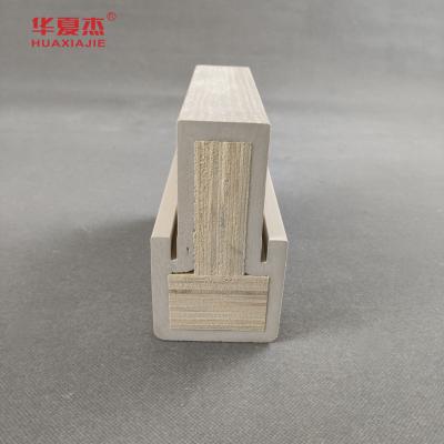 China Wood Plastic PVC WPC Door Frame Durable LVL Reinforce WPC Mull Post for sale