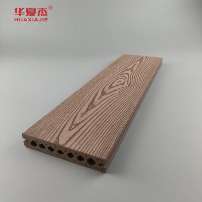 China Tijeras de cubierta anti-UV madera de grano Wpc piso de cubierta exterior cubierta hueca coextrusa en venta