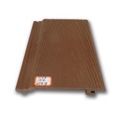 Cina Pannelli di rivestimento per pareti esterne Pannello per pareti in wpc per pannelli resistenti ai raggi UV esterni 148 mm x 21 mm in teak colore marrone caffè in vendita