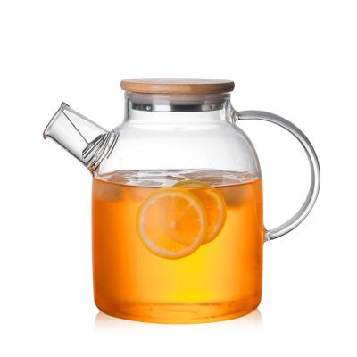 China Wholesale Handcrafted Stove Top Safe Heat Resistant Teapots Stored in Borosilicate Glass for sale