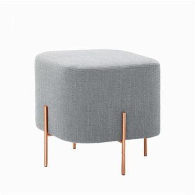 China Chesterfield Stool Upholstery Upholstery Canvas Leg Comfy Bed End Bedroom Furniture Store Decorative Blue Stools for sale