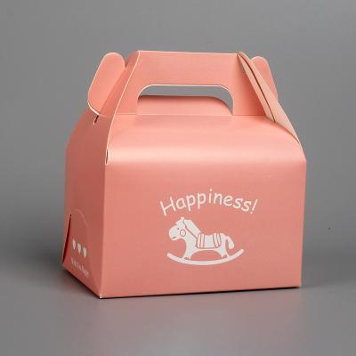 China Small Horse Cake Food Packaging Box Handmade Cute Wooden Takeout Bun Box Packaging Baking Box for sale