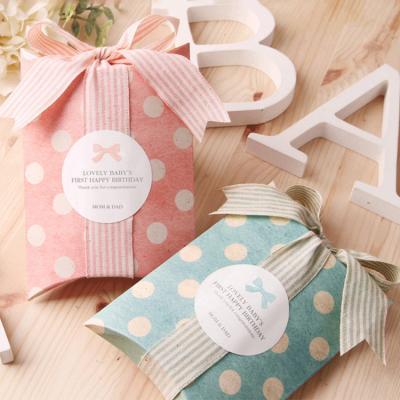 China food & Korean Vintage Green Wave Dot Jewelry Gift Pillow Beverage Packaging Box Customized Color Print Packaging Box for sale