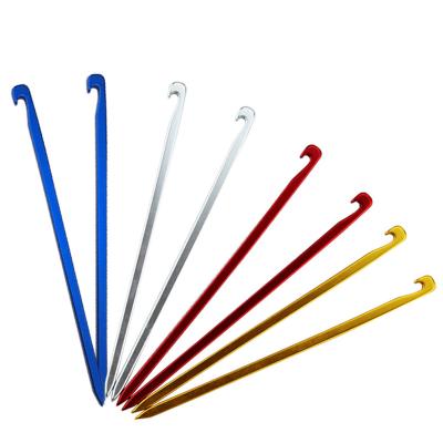 China Fixed Aluminum Alloy Outdoor Super Tough Camping Nails Ground Fixed Tent Pegs Accessories for sale