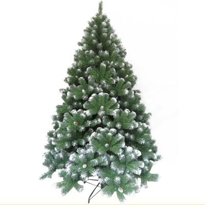 China Christmas tree metal frame mini LED Christmas tree custom made good quality luminescent flocking PVC snow for school party for sale