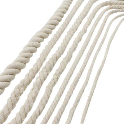 China Twisted Macrame Cord 3mm 4mm 5mm Natural Cotton Rope with Soft Natural Advantage for sale