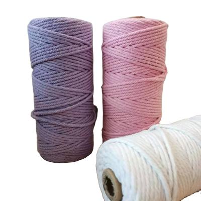 China Bulk Pure Cotton Macrame touw Hoogsterkte gebreide touw voor klantvereisten Te koop