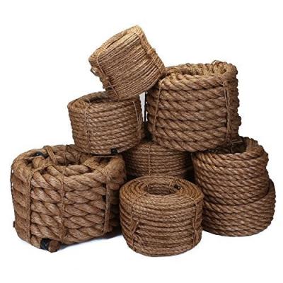 Chine Corde à tordre naturelle 100% jute de Manille spécification de corde Sisal 4mm-60mm à vendre