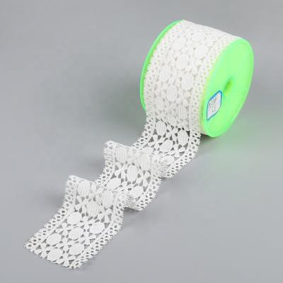 China Sustainable Manufacturer Fabric Roll Fabric Custom Sewing White Colored Lace For Clothing Decoration for sale