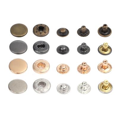 China Factory Round Black Silver Gold Brass Metal Snap Button Custom Outlet Nickel Free For Clothing Leather Handbag for sale