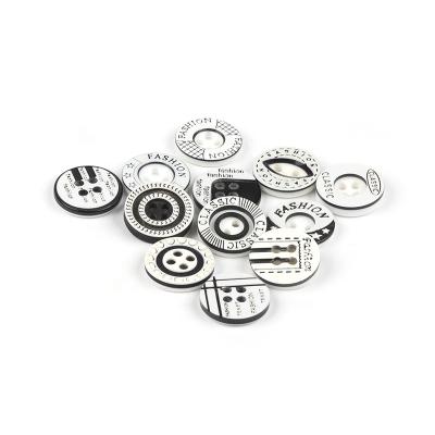 China Factory Wholesale Custom Dry Clean Resin 4 Holes White Nickel Free Laser Engraved 12mm Button For Shirt for sale