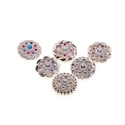 China New style nickel free resin colorful rhinestone button clothing accessories buttons plastic for clothing for sale