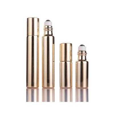 China Personal Care 5Ml Luxury 10Ml 10ml Small Mini Gold Silver Cosmetic Perfume Essential Oil 15Ml Roll On Roll On Roll On Glass Empty Bottle for sale