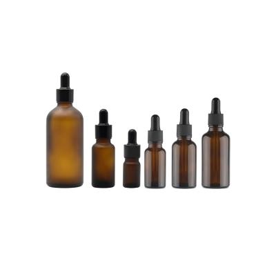 China Personal Care Customized 1 Ounce 2Oz 2 Ounce 4 Ounce 5Ml 10Ml 20Ml 15Ml 30Ml 50Ml 100Ml 100ml Amber Empty Glass Bottle With Dropper For Essential Oils for sale