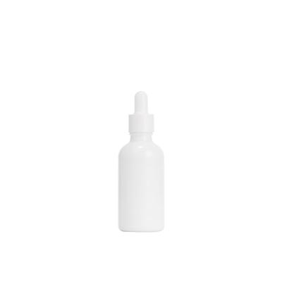 China European Custom White Ceramic Essence Essential Oil Glass Personal Care Porcelain 30Ml 50Ml 100Ml 200Ml Liquid Dropper Bottle For Cosmetic for sale