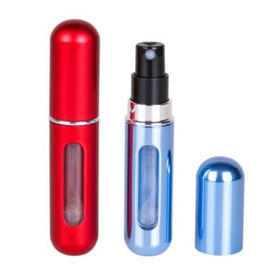 China Personal Care 5Ml 10Ml 50Ml Portable Bulb Atomizer Glass Refillable Black Perfume Bottle for sale