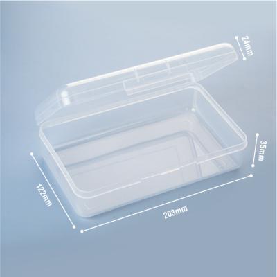 China Schools & Desks Back To School PP Plastic Transparent Storage Box Clear Pencil Case For Students for sale