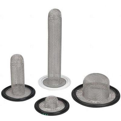 China FKM Industry Food Grade 4 Inch Tri Clamp Sanitary Sock Trim Metallic With 316 Stainless Screen 18 20 Mesh for sale