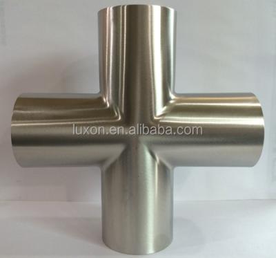 China SS304 / SS316 Sanitary 4way / Hygienic Crosses For Medical 304 316 SS Flange Pipe for sale