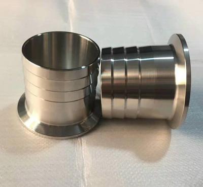 China Connect To Vacuum Machinery Sanitary Welding 304 316L Stainless Steel Welding Ferrule Sanitary Auto Ferrule Rubber Flange Adapter for sale