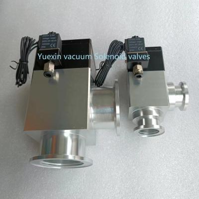 China Stainless Steel Vacuum KF General CF ISO Shaft / Bellows Seal Solenoid Valve Door Slide Flap Valves for sale