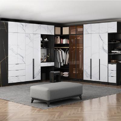 China Strong Stability Custom Luxury Modern Clothes Wardrobe Bedroom Furniture Walk In Closet for sale